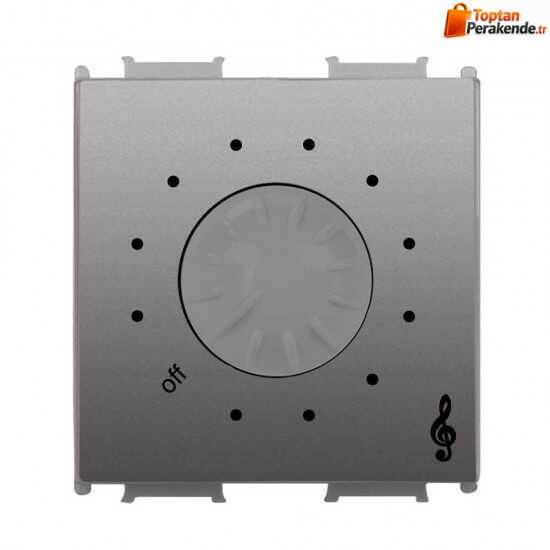 Thea Panasonic Modüler Antrasit Müzik Yayın Anahtarı (Anahtar-Düğme-Kapak)